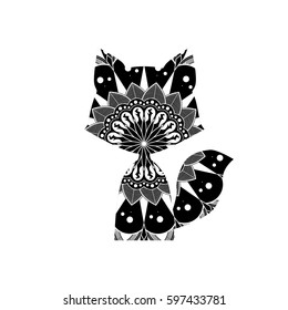 Fox in mandala style
