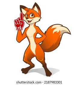 fox mascot cartoon in vector