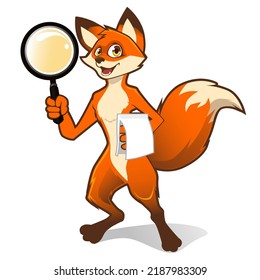 fox mascot cartoon in vector