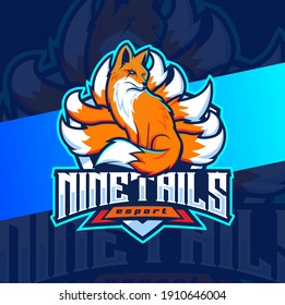 fox mascot design for esport and gaming logo