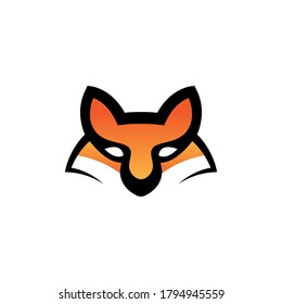 The Fox Mascot Esports Logo Templates. Fox mascot sport logo design. Fox animal head mascot vector illustration logo. 