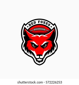 Fox mascot for a football team. Vector illustration.