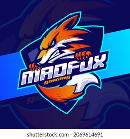 fox mascot illustration character great designs for esport logo and sport