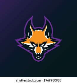 Fox mascot logo design vector with modern illustration concept style for badge, emblem and t shirt printing. Fox head illustration for sport and esport team.