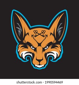 Fox mascot logo design vector with modern illustration concept style for badge, emblem and tshirt printing.