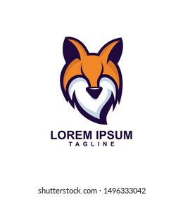 Fox Mascot Logo Template Design