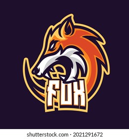 Fox Mascot Modern Vector Logo Design Template