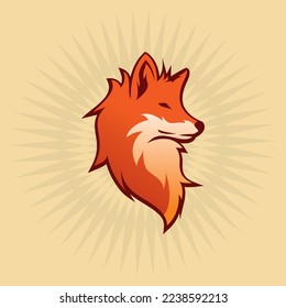 Fox Mascot Vector. Head Fox Logo Design. Fox Icon