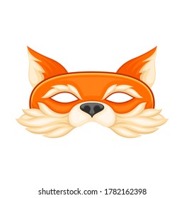 Fox Mask as Carnival or Party Attribute Vector Illustration