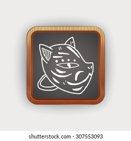 fox mask doodle