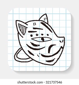 fox mask doodle