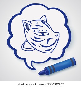 fox mask doodle