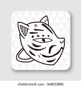 fox mask doodle