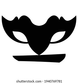 Fox mask logo. mysterious and secret service agent icon. Incognito or undercover