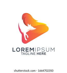 fox media  logo design vector