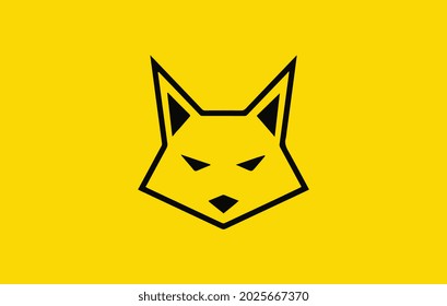 Logo de Fox Minimalist. Plantilla de logotipo de Fox