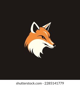 fox minimalist modern logo vector,