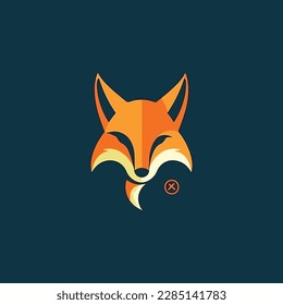 fox minimalist modern logo vector,