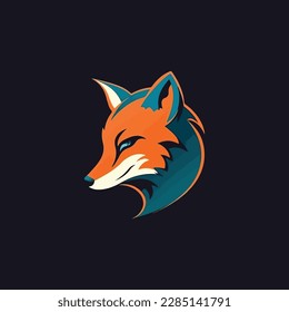 fox minimalist modern logo vector,