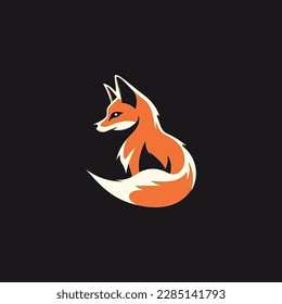 fox minimalist modern logo vector,