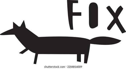 fox minimalist shlhouette with 1 color