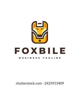 fox mobile vector logo design