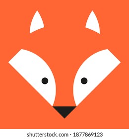 Fox en un estilo plano geométrico moderno. ilustración vectorial
