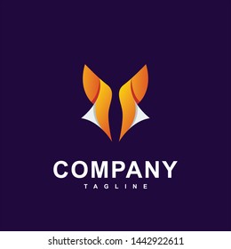 Fox modern illustration logo vector