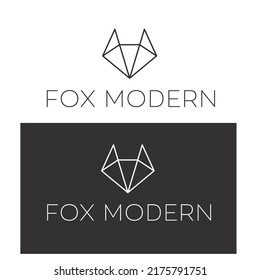 FOX MODERN LOGO Minimal and unique simple Fox Head Logo