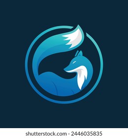 Fox Modern Tech Maskottchen Ikone