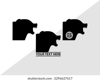 Fox Monogram Vector Illustration Silhouette