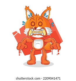 the fox monster vector. cartoon character
