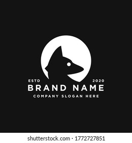 fox with negative space style logo. design inspiration