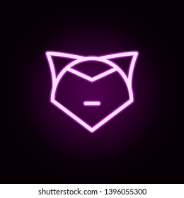 a fox neon icon. Elements of autumn set. Simple icon for websites, web design, mobile app, info graphics