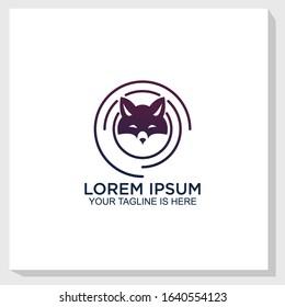 Fox Network Logo Template Design Vector, Animal Logo Design Inspiration