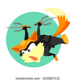 Fox ninja cartoon