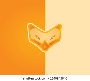 Fox ninja illustration design vector