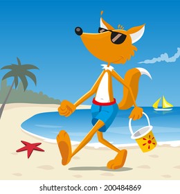 fox on the beach