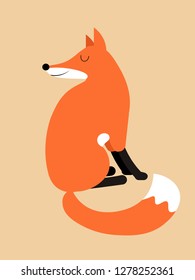 The Fox on a light background