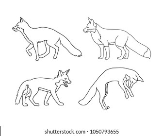 Fox Outline Vector