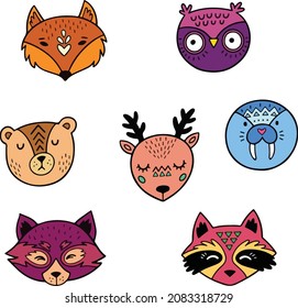 fox owl seal deer bear badger animals