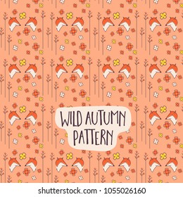 Fox Pattern Wild Autumn