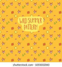 Fox Pattern Wild Summer
