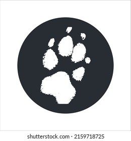 Fox paw footprint icon. Simple illustration of fox paw footprint vector icon for web