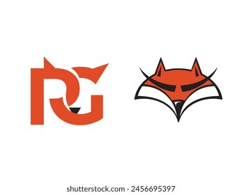 Fox. PG, RG. The head of the beast. Fox's head. Stylized red fox