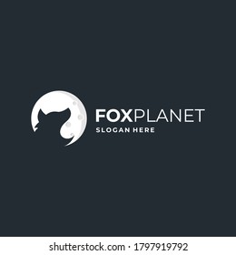 inspiración del logo de zorro y planeta.