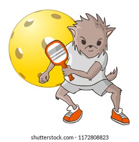 fox playing pickleball