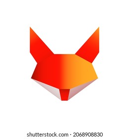 Fox polygon style logo colored icon. Logotype concept. Business. Trendy flat isolated on white symbol, sign used for: illustration, logo, mobile, app, design, web, dev, ui, ux, gui. Vector EPS 10