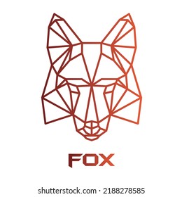 Fox Polygonal Art Vector Design Poly Lines Lowpoly Animal