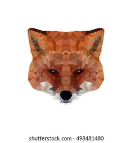fox. polygonal graphics. vector illustration